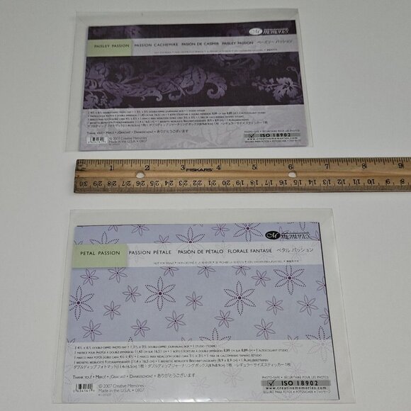 NEW 2 Creative Memories Paisley Petal Passion Photo Mat Journaling Stickers Lot - Picture 4 of 5